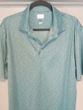 Men's Light Turquoise Greg Norman ML75 Playdry Golf Polo